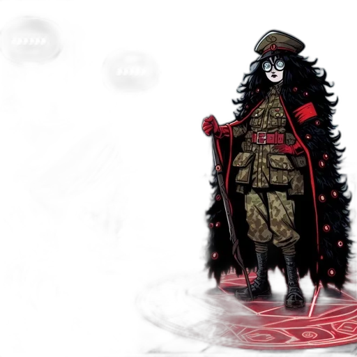 concept art, comic book art, fantasy art, red transparent PNG cut-out