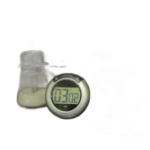 bottle, food, timer, sits transparent PNG cut-out