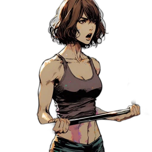 weapon, staff, sword, comic book art transparent PNG cut-out