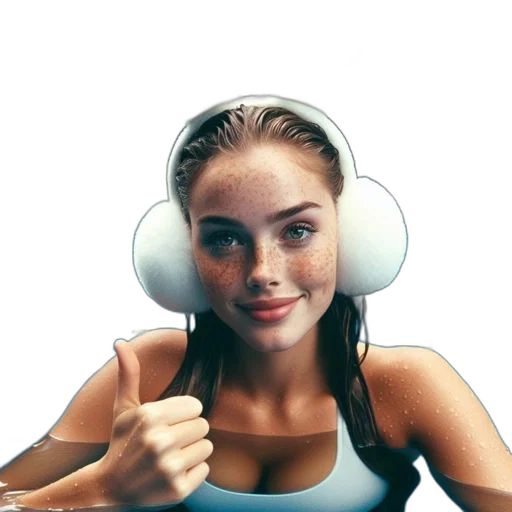 face, vaporwave, photorealistic, 3d render transparent PNG cut-out