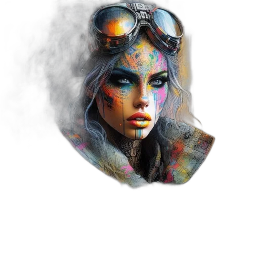 mask, face, jewelry, jacket transparent PNG cut-out