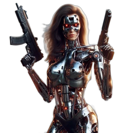robot, weapon, concept art, comic book art transparent PNG cut-out