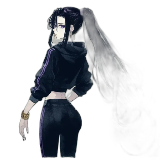 jacket, dress, hair, concept art transparent PNG cut-out