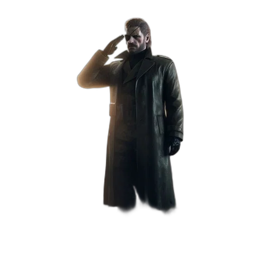 jacket, mask, staff, weapon transparent PNG cut-out
