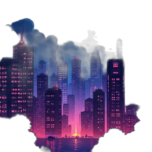 building, jacket, concept art, cyberpunk transparent PNG cut-out