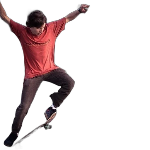 young, man, red, shirt transparent PNG cut-out