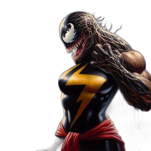 mask, hair, comic book art, concept art transparent PNG cut-out