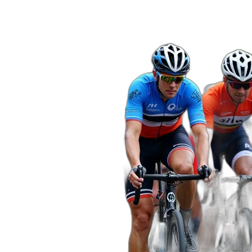 group, cyclists, lined, starting transparent PNG cut-out