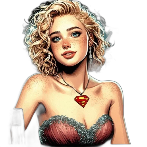 jewelry, dress, comic book art, cartoon transparent PNG cut-out