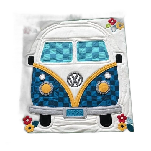 car, patchwork, quilt, camper transparent PNG cut-out