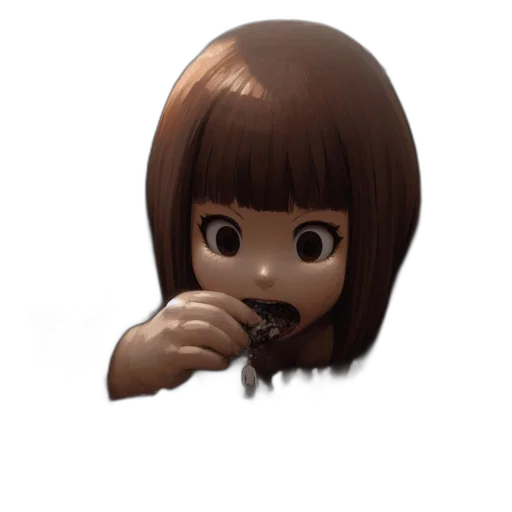 face, hair, food, creature transparent PNG cut-out
