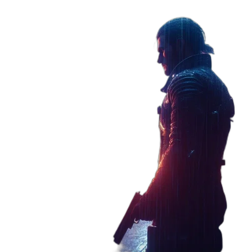 jacket, weapon, sword, robot transparent PNG cut-out