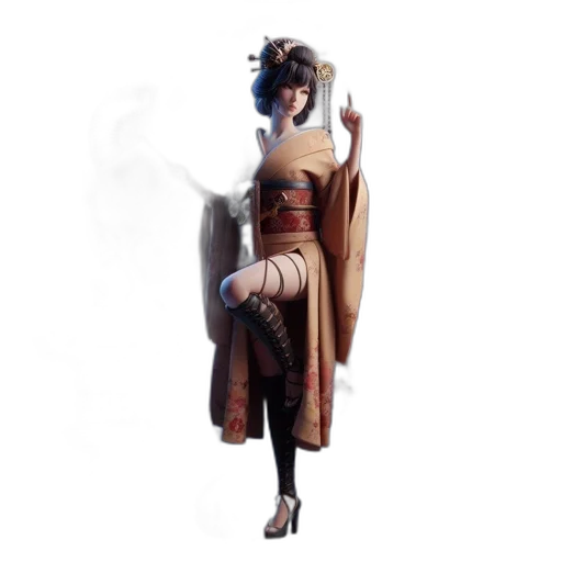 staff, dress, umbrella, jacket transparent PNG cut-out