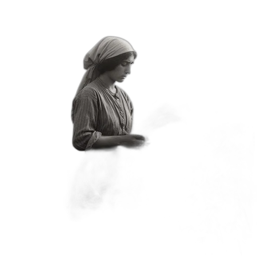 staff, face, hat, dress transparent PNG cut-out