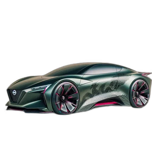 car, 3d render, concept art, photorealistic transparent PNG cut-out