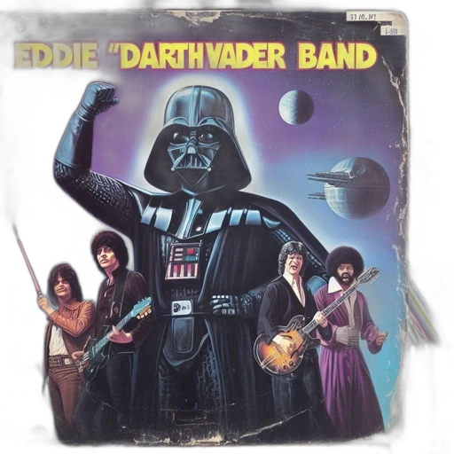 vinyl, record, cover, darth transparent PNG cut-out
