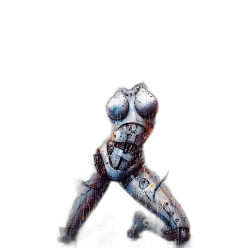 robot, mask, weapon, creature transparent PNG cut-out