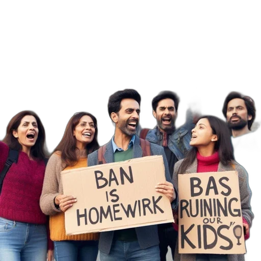 group, six, people, demonstrate transparent PNG cut-out