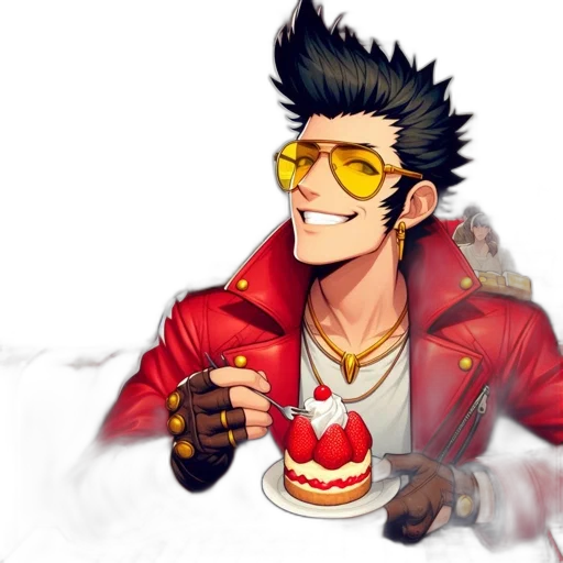 jacket, staff, food, pixel art transparent PNG cut-out