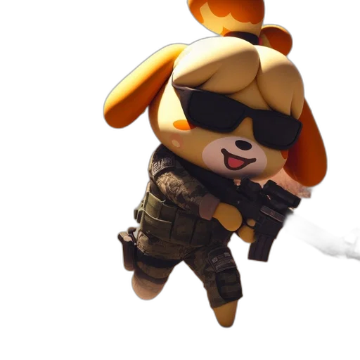 weapon, animal, jacket, mask transparent PNG cut-out
