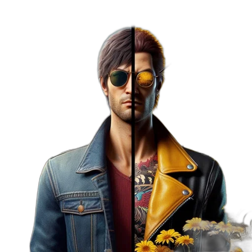jacket, face, weapon, mask transparent PNG cut-out