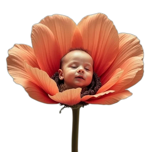flower, face, crown, umbrella transparent PNG cut-out