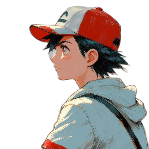 hat, face, jacket, concept art transparent PNG cut-out