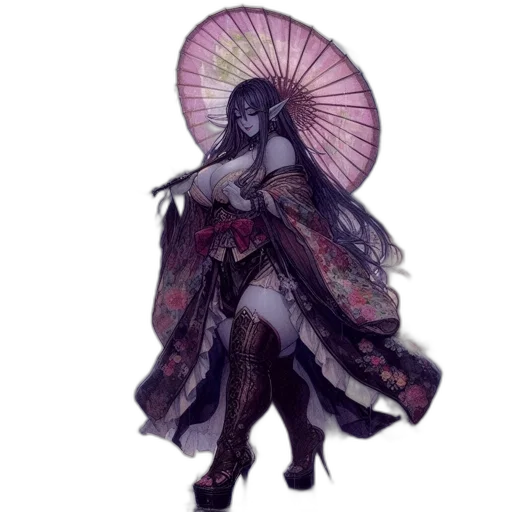 umbrella, dress, staff, mask transparent PNG cut-out