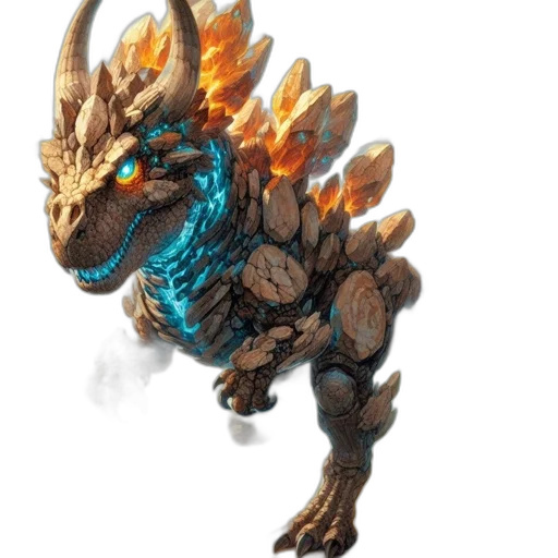 dragon, creature, animal, staff transparent PNG cut-out