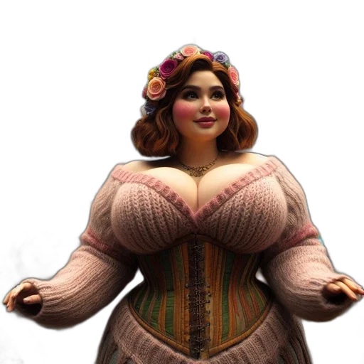 dress, crown, 3d render, concept art transparent PNG cut-out