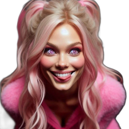 face, hair, photorealistic, cartoon transparent PNG cut-out