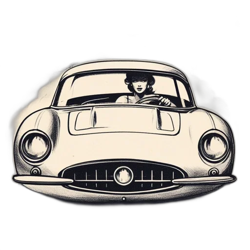car, cartoon, photorealistic, 3d render transparent PNG cut-out