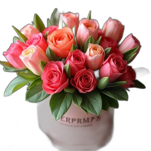 flower, photorealistic, 3d render, tulips transparent PNG cut-out