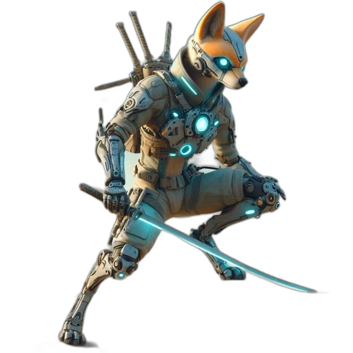 weapon, animal, staff, robot transparent PNG cut-out