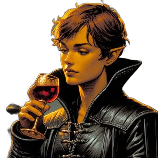 jacket, comic book art, concept art, fantasy art transparent PNG cut-out