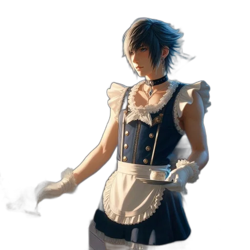 dress, staff, weapon, jacket transparent PNG cut-out