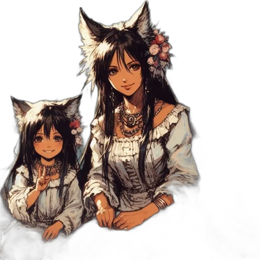 fantasy art, concept art, anime, pixel art transparent PNG cut-out
