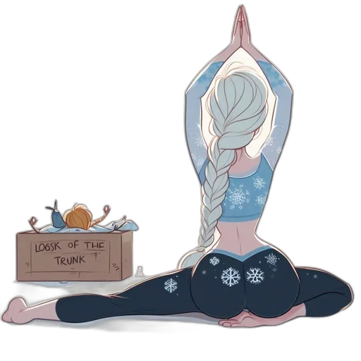 concept art, figure, long, white transparent PNG cut-out