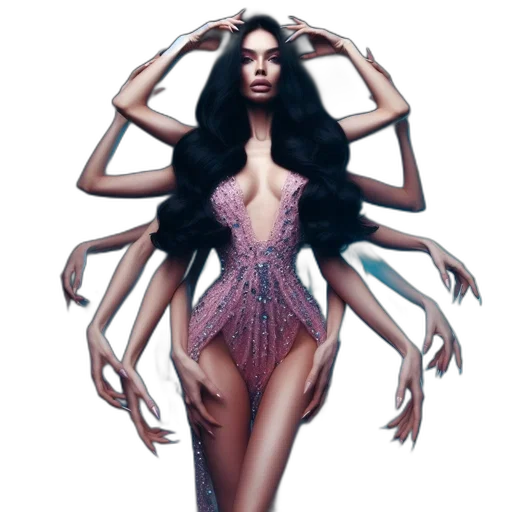 creature, hair, dress, jewelry transparent PNG cut-out