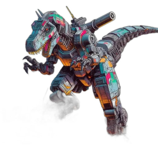 dragon, robot, creature, weapon transparent PNG cut-out