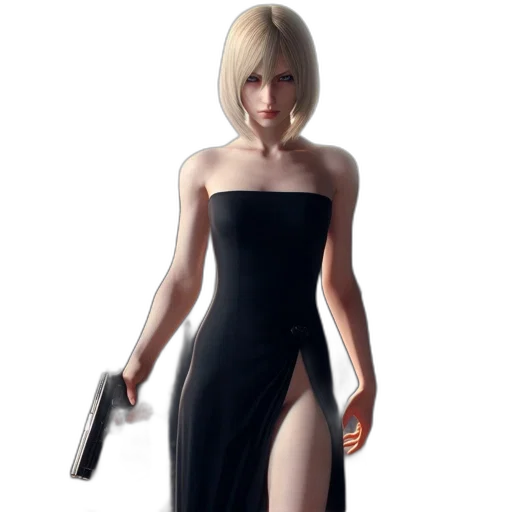 dress, weapon, concept art, 3d render transparent PNG cut-out