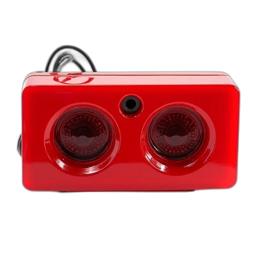 robot, mask, 3d render, red transparent PNG cut-out
