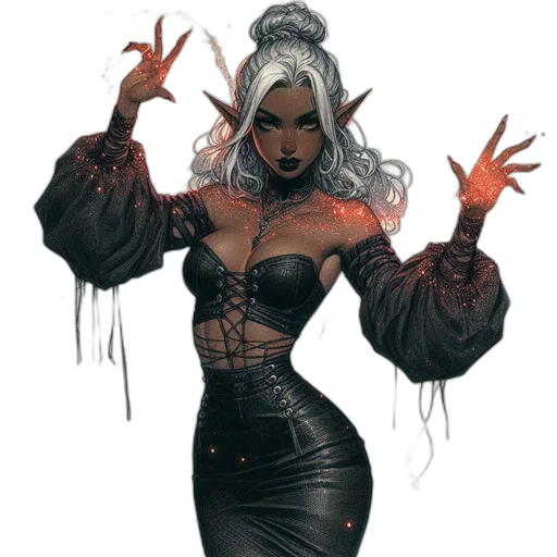 concept art, comic book art, fantasy art, cyberpunk transparent PNG cut-out