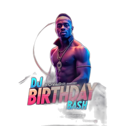 birthday, bash, flyer, volatile transparent PNG cut-out