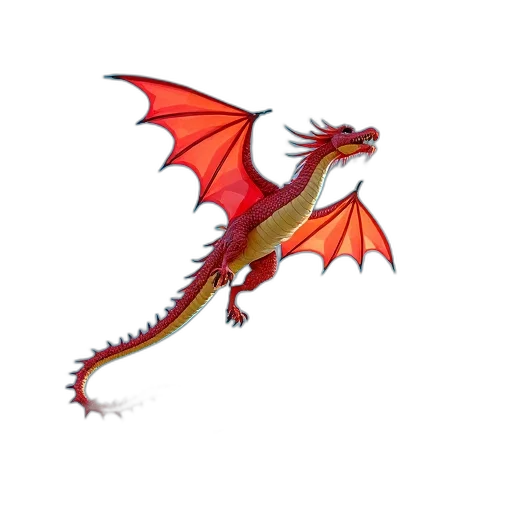 dragon, staff, animal, fantasy art transparent PNG cut-out