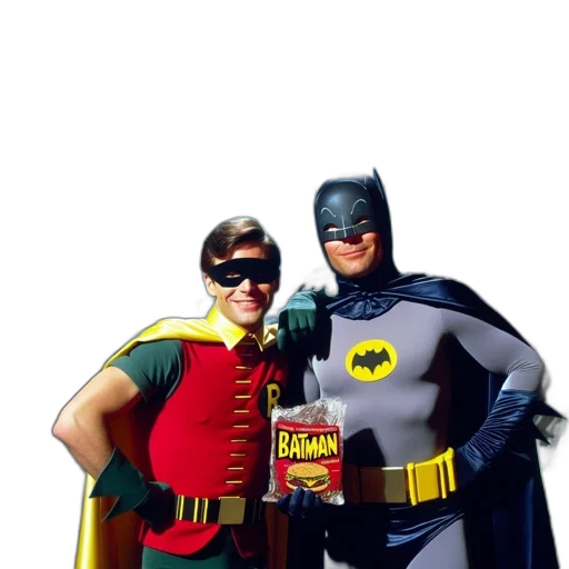 two, individuals, dressed, batman transparent PNG cut-out