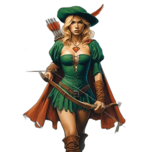 staff, dress, sword, hat transparent PNG cut-out