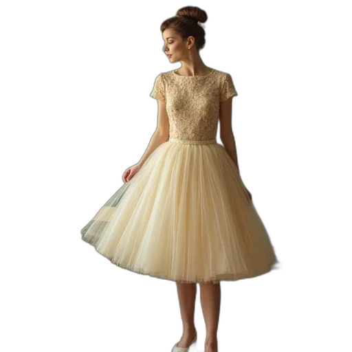 dress, photorealistic, 3d render, golden transparent PNG cut-out