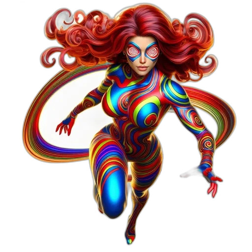 hair, concept art, comic book art, fantasy art transparent PNG cut-out