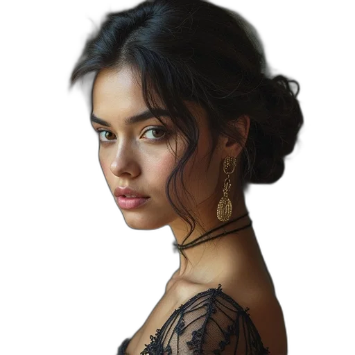 jewelry, dress, face, crown transparent PNG cut-out